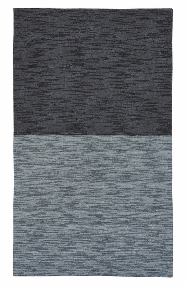 color block rug grey black